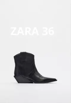 ZARA レザー カントリースタイルショートレッグアンクルブーツ　36