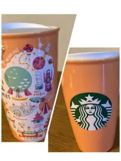 海外限定スターバックス スタバ ディズニー陶器タンブラー　マグカップWDW