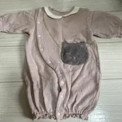 プティマイン　ドレスオール　猫　ピンク