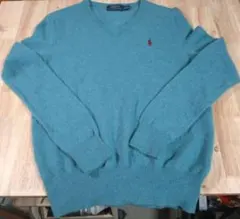 タ*ツ様 Polo Ralph Lauren 青 Vネック セーター S