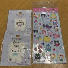 サンリオ パイルワッペン ワッペンシール ラメ入り樹脂もりシール クロミ