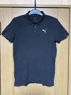 PUMA ロゴ刺繍 ブラック ポロシャツ メンズ サイズM