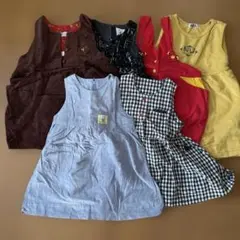 女児　ジャンバースカート６枚組　スカート1枚