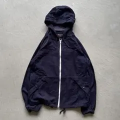 90s wool rich corduroy zip hoodie navyのサムネイル