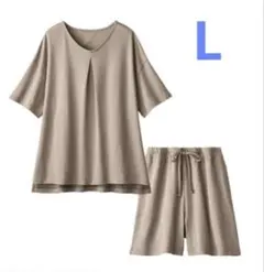 【新品タグ付】コットンシルケットスムース ルームウェアパジャマ　L ブラウン