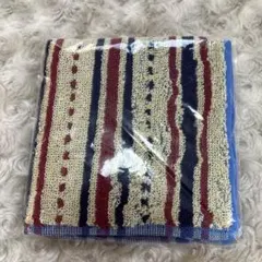 ストライプデザイン タオルハンカチ新品