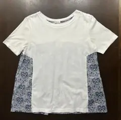 coen Tシャツ　半袖　切替　裾フレアのサムネイル
