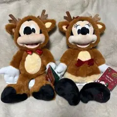 【単体可】2025年版_ミッキー・ミニー トナカイぬいぐるみ