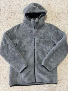 UNIQLO 防風ファーリーフリースフルジップパーカー　L グレー