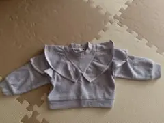 薄紫色 フリル トレーナー 90cm