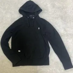 POLO RALPHLAUREN パーカー ブラック 刺繍 メンズM相当
