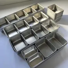 業務用 YUKIWA ユキワ ステンレス 角型 蓋付きキッチンポット 9個