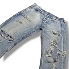 アメリカンイーグル デニム Lサイズ クラッシュ加工 レディース ジーンズ