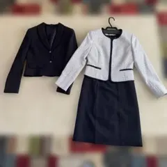 3way フォーマルスーツセット　ジャケット　ワンピース　濃紺　セレモニースーツ