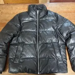 ZARA ブラック　レザーダウン