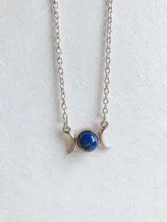 月とブルートパーズのネックレス