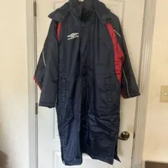 UMBRO ベンチコート ネイビー/レッド