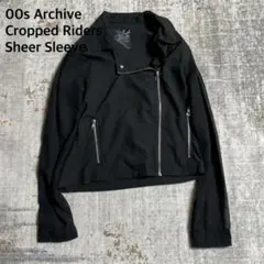 00s Archive Riders Sheer Sleeve Cropped