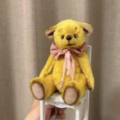 オレンジブラウンの刺繍熊 アーティストベア テディベア 海外作家様 ロシア オレンジブラウンの刺繍熊 アーティストベア テディベア 海外作家様