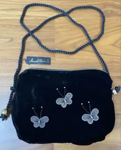 Jewel Box ブラックベルベットショルダーバッグ