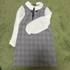 グレー系チェック襟付きワンピース【INGNI】【値下げ】