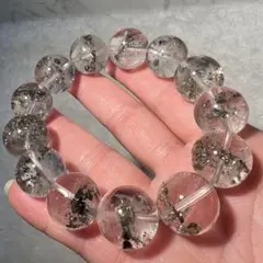 ⭐︎【天然】ブラックトルマリンインクォーツ ブレスレット 11.5mm40 
