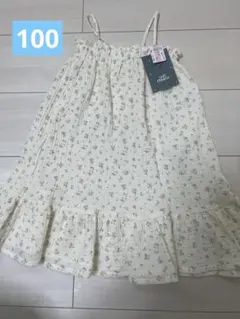 しまむらmicorridフラワープリント 2wayワンピース 100cm