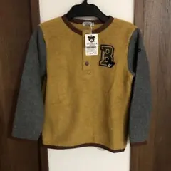 ダブルB 長袖フリース　トレーナー イエロー/グレー　ミキハウス　新品タグ付き