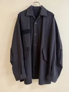 FUMITO GANRYU M-51 OPEN COLLAR COAT 黒