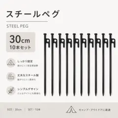 스틸 페그, 30cm, 10개 세트, 텐트, 고강도 로프 네트 설치