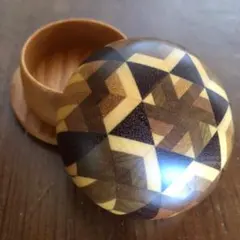 寄木細工 箱根細工 かなざし 金指 無垢 りんご 香合 アクセサリー