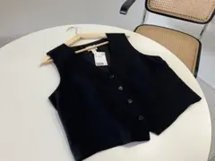H&M ブラック ベスト ジレ