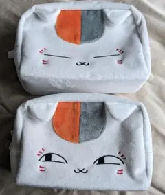 夏目友人帳　ニャンコ先生 フリース　ポーチ