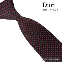 ✨新品・タグ付き✨ Dior クリスチャンディオールネクタイ　丸柄　ブラック　黒