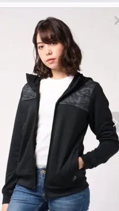 Reebok☆AYA着用モデル☆ハイブリッドスウェット フルジップパーカー