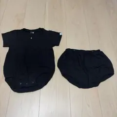 tete a tete 夏用ロンパース80(上下セット) 黒
