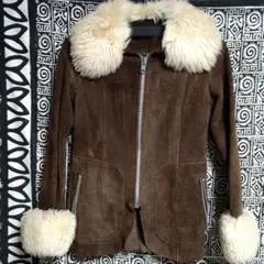 スウェード　ムートン襟&袖口　ヴィンテージジャケット