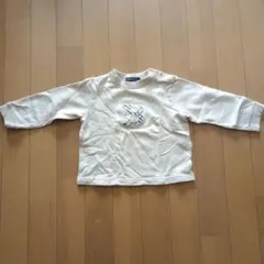 B刺繍入りクリーム色BURBERRY長袖トップス