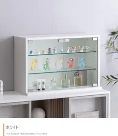 【幅60cm×高さ40cm】Grami 卓上コレクションケース　横型　ホワイト
