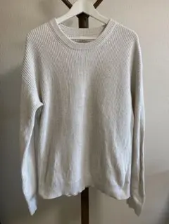 【GAP】ホワイト リブニットセーター Mサイズのサムネイル