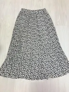 花柄 ロングスカート プリーツスカート