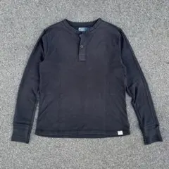 90s Ralph Lauren black ヘンリーネック
