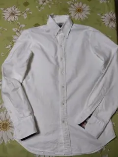 shipsシップス　綿100　厚手　ボタンダウンシャツ　S　白