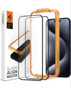 Spigen AlignMasterガラスフィルム iPhone14ProMax