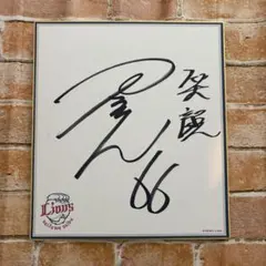 埼玉西武ライオンズ 2026 ミニ色紙 西川愛也 金箔サイン - メルカリ