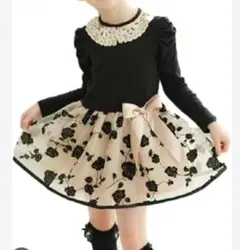 カエナリエ キッズ フォーマル ドレス ワンピース 発表会 結婚式 ラメ