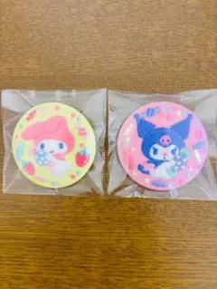 【匿名配送】サンリオキャラクターズ刺繍缶バッジ　マイメロディ　クロミ　セット