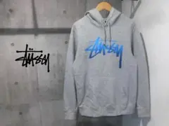 STUSSY ステューシー ストックロゴ プリント スウェット パーカー L