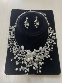 結婚式 新婦 ネックレス イヤリング 2点セット