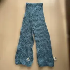 adidas 青 アクリル マフラー